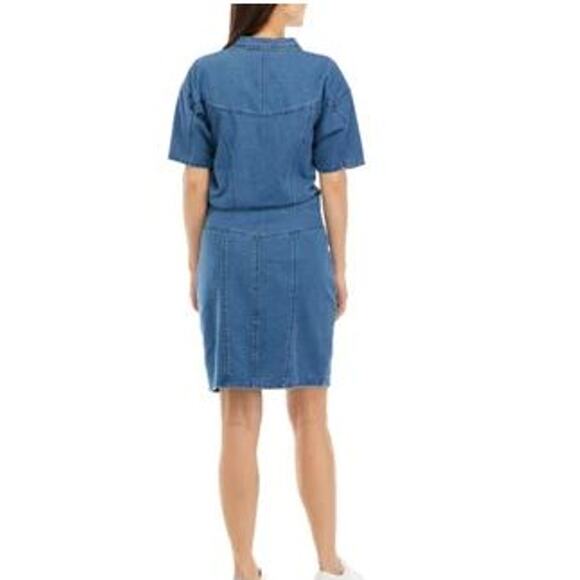 Gloria Vanderbelt X Christian Siriano Denim Dress Womens Size 14 - Picture 2 of 9
